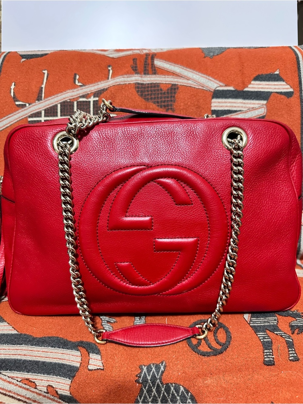 Gucci ❤️🌟Red Soho Disco Leather Shoulder Bag⭐️
